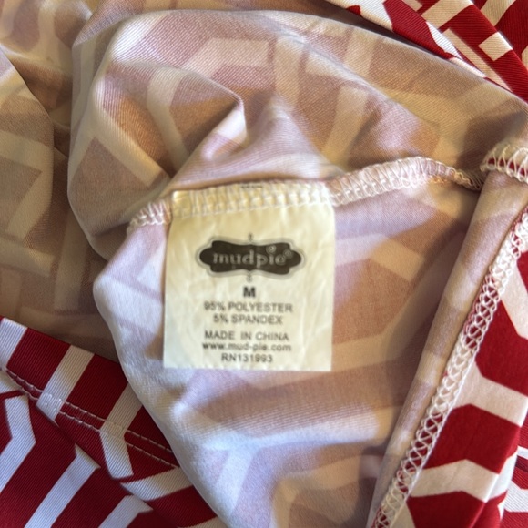 Mud Pie Burgundy Jigsaw Dress Size Medium - Picture 8 of 9